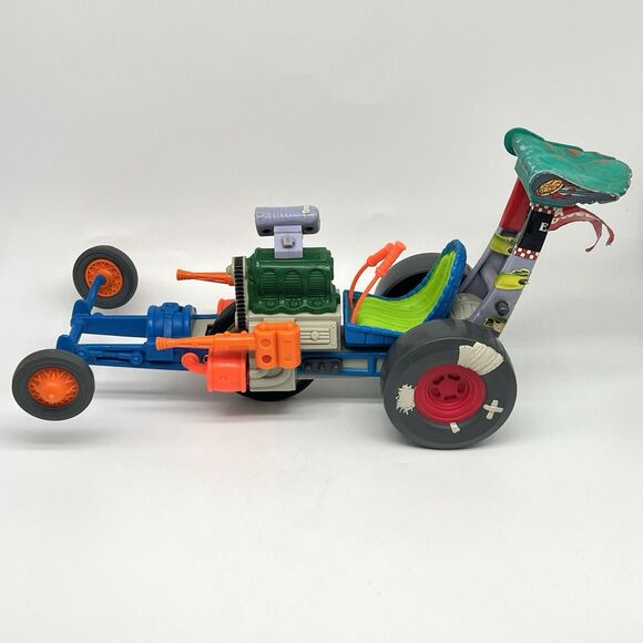 Vtg TMNT 1990 Playmates SEWER DRAGSTER & Leonardo Teenage Mutant Ninja Turtles - Picture 8 of 16